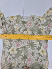 Pendleton Silk Blend Floral Button Cardigan Sage Green Size L Womens