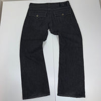 True Religion Ricky Super T Jeans Black Faded Straight Leg Size 40(W38)