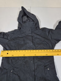 Patagonia Womens Hooded Rain Coat Parka Black Longline Fitted Size M