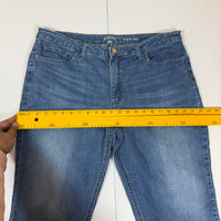 Riders by Lee Capri Jeans Womens W36 Blue Wash Midrise Stretch Denim