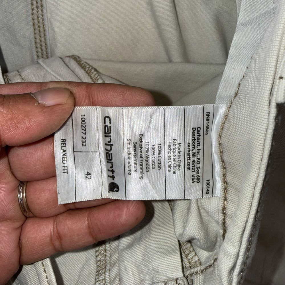 Carhartt Relaxed Fit Cargo Shorts – Beige/Cream – Size 42