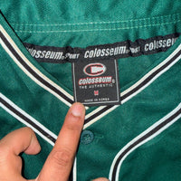 Colosseum Michigan State Spartans Baseball Jersey Green Button Front Size M