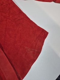 Harley-Davidson Suede Leather Western Shirt Red Womens S Snap Front Vintage 90s