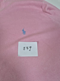 Polo Ralph Lauren V-Neck Jumper Pima Cotton Pink Size L