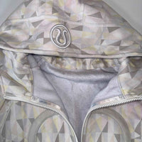Lululemon Scuba Full-Zip Hoodie — Pastel Geometric Print Size UK 8-10