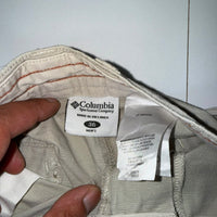 Columbia Sportswear Cargo Shorts Khaki Cotton Zip Pocket Mens Size 36