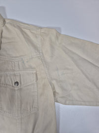 Harley-Davidson Womens Western Shirt Cream Embroidered Back Star Buttons 90s L