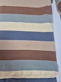 Pendleton Striped Rugby Polo Shirt Multicolour Blue Brown Long Sleeve L