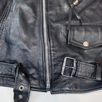 Wilsons Black Leather Biker Jacket XL Thinsulate Lined Motorcycle Jacket Vintage