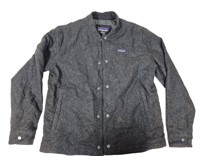 Patagonia Wool Blend Insulated Snap Jacket Charcoal Grey Mens Size M