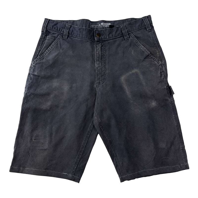 Carhartt Relaxed Fit Carpenter Work Shorts Grey W34 Utility Canvas Vintage