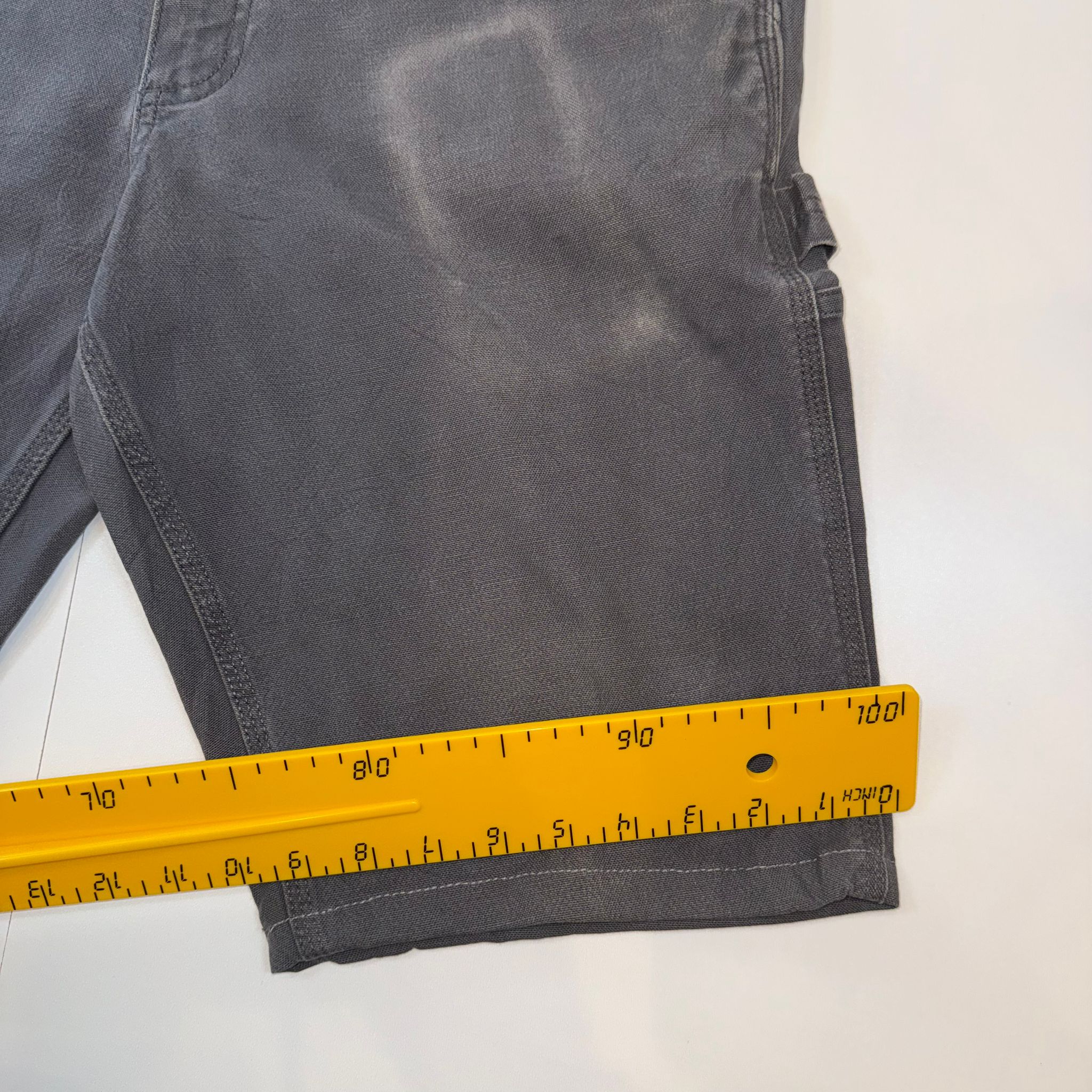 Carhartt Relaxed Fit Carpenter Work Shorts Grey W34 Utility Canvas Vintage