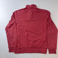 Polo Ralph Lauren Quarter Zip Sweatshirt Pink Coral Blue Pony Logo