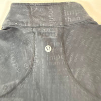 Lululemon Cropped Zip-Up Track Jacket with Motivational Print (Size 10)