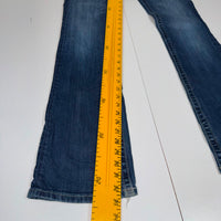 Miss Me Embellished Bootcut Jeans Blue Crystal Pockets Distressed 29