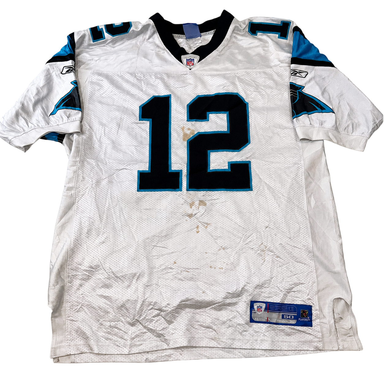 Carolina Panthers #12 “HALFORD” Reebok NFL Equipment On-Field Jersey – Size 50 – Possible Autograph
