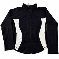 Lululemon Cropped Zip-Up Track Jacket with Motivational Print (Size 10)