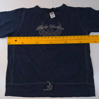 Harley-Davidson Women’s Blue Sweatshirt Top XL Embroidered Eagle Logo Drawstring Hem