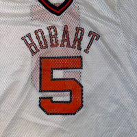 Vintage Champion Hobart #5 Mesh Football Jersey XL White Orange USA Made