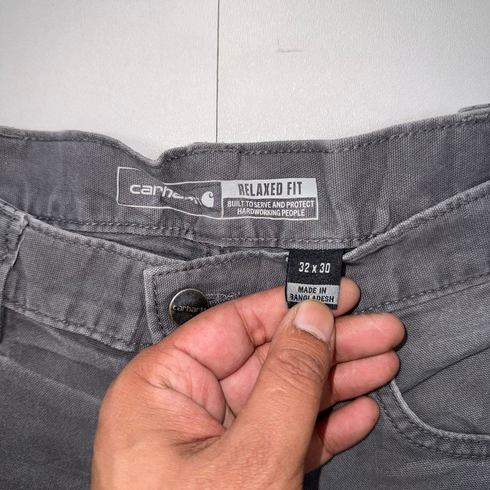 Carhartt Relaxed Fit Work Shorts Grey W32 Utility Carpenter Cargo Shorts