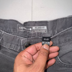 Carhartt Relaxed Fit Work Shorts Grey W32 Utility Carpenter Cargo Shorts