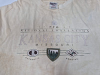 FFA National Convention Kansas City Missouri T Shirt Vintage 90s Oneita Cream XL