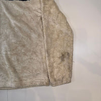 The North Face Girls Sherpa Fleece Pullover Jacket Cream Beige Black Logo Size L/G (14/16)