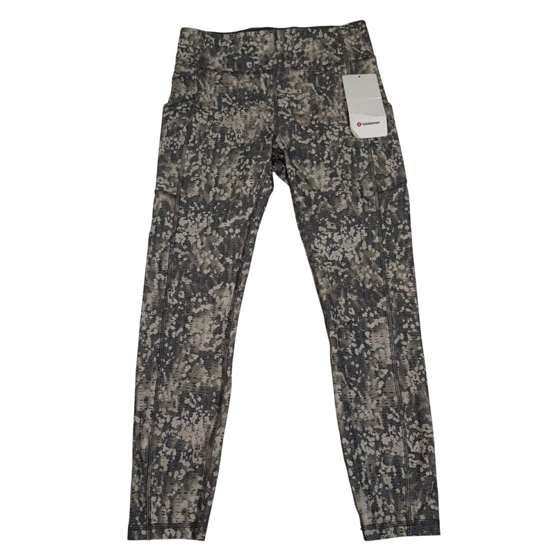 Lululemon Invigorate HR Tight 25 Leggings Grey Print Size 8