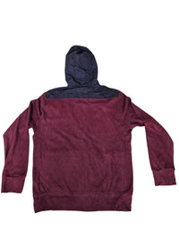 Polo Ralph Lauren Burgundy Navy Colourblock Full Zip Hoodie Size L