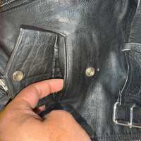Wilsons Black Leather Biker Jacket XL Thinsulate Lined Motorcycle Jacket Vintage