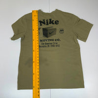 Nike Dri-Fit Moving Co Graphic T-Shirt Olive Green Novelty Print Size M