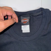 Harley Davidson T-Shirt Black Lace Side Panel Fitted Size M Womens