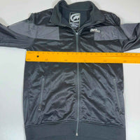 Ecko Unltd Track Jacket Black Grey Colourblock Rhino Graphic Zip Up Size S