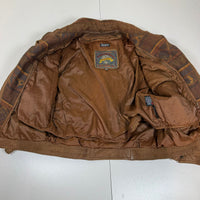 Adventure Bound By Wilsons Leather Bomber Jacket Tan Thinsulate Size M