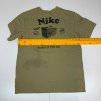 Nike Dri-Fit Moving Co Graphic T-Shirt Olive Green Novelty Print Size M