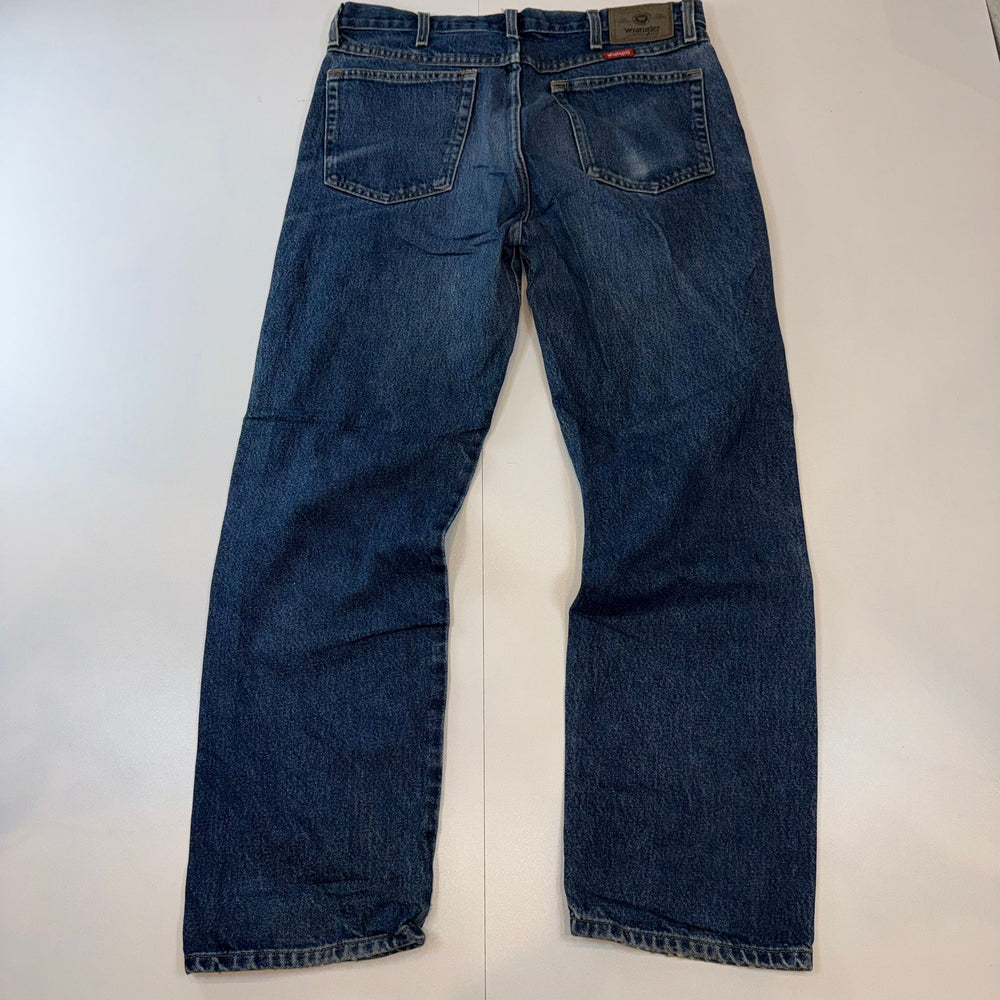 Vintage Wrangler Jeans Men’s 34x30 Blue Denim Relaxed Straight Leg Faded Distressed