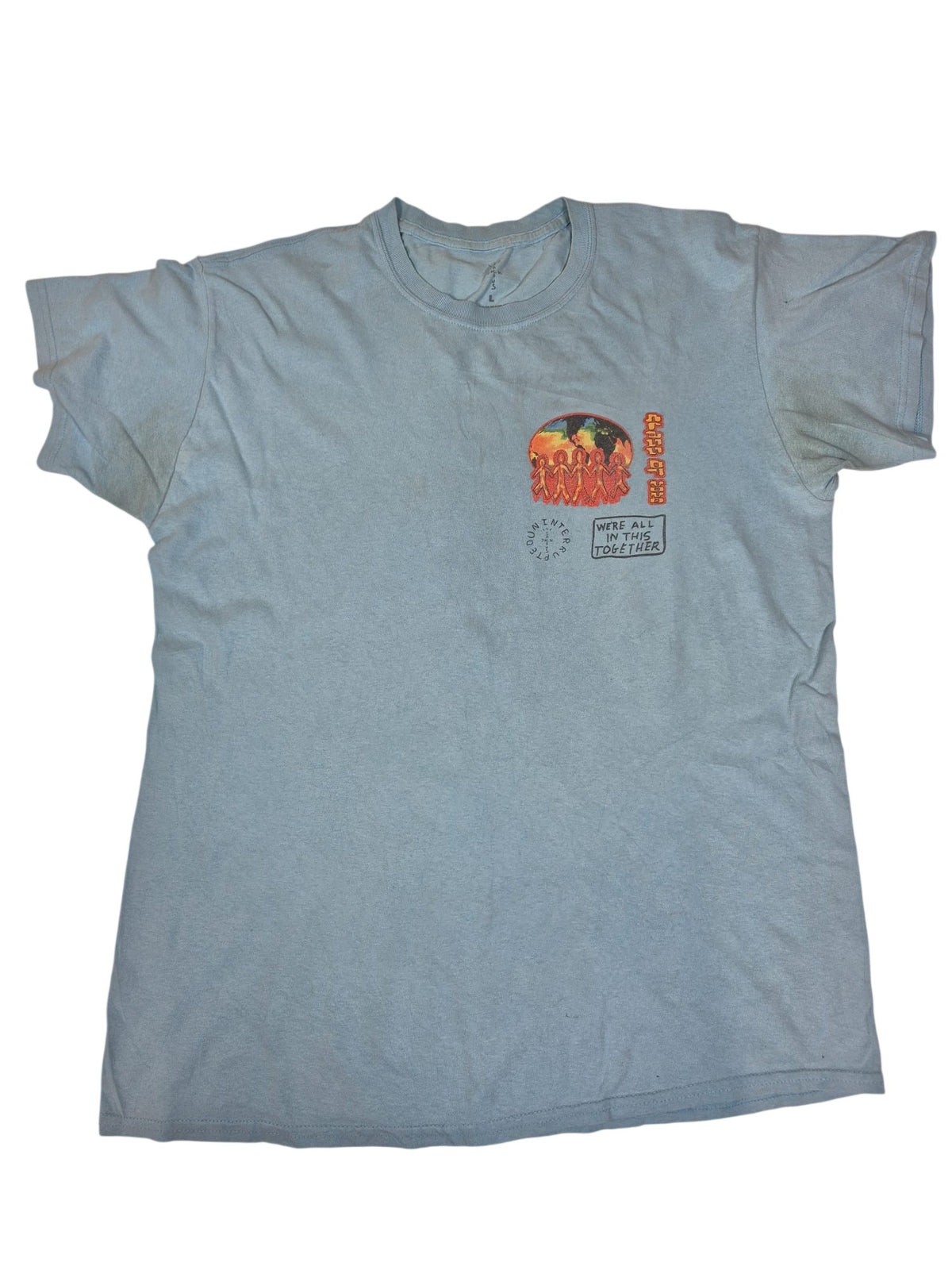 Cactus Jack Travis Scott Class of 2020 Graphic Tee Powder Blue Size L