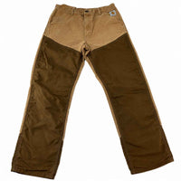 Carhartt Two-Tone Double Front Dungaree Trousers – Khaki/Brown – Size 38x30