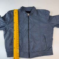 Genuine Leather Zip-Up Bomber Jacket, Men's Size 42 (L)
