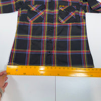 Dixxon Flannel Co Guns N Roses Snap Shirt Black Plaid Size M