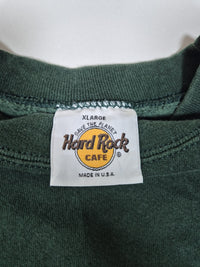 Hard Rock Cafe Las Vegas Sweatshirt Vintage 90s Green XL Embroidered Made USA