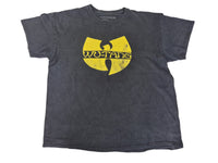 Wu-Tang Clan Graphic T-Shirt Faded Black Cracked Logo Print Size XL