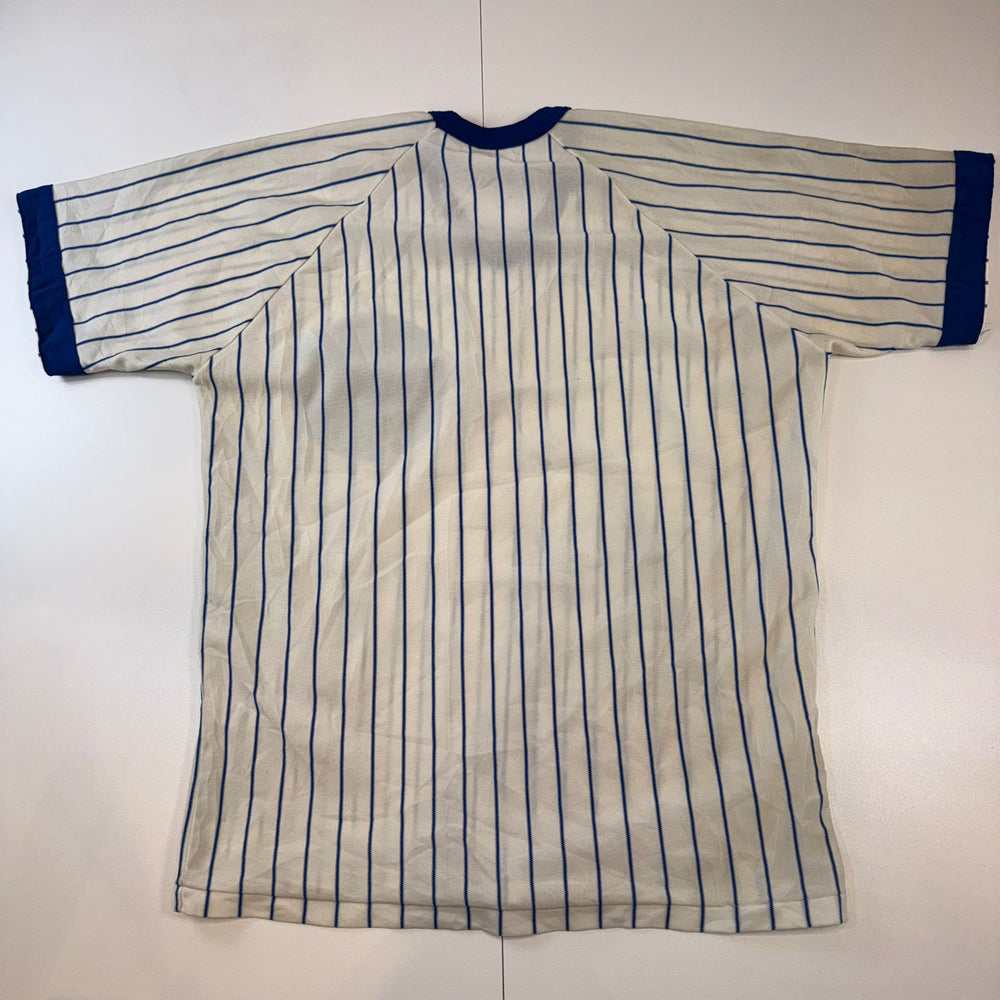 Vintage Chicago Cubs Pinstripe Jersey Adult Large Signed Rawlings