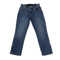 Lee Regular Fit Mid Rise Straight Leg Jeans Flex Motion Stretch Blue Size 2 Medium
