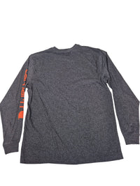 Carhartt Loose Fit Long Sleeve T-Shirt Sleeve Logo Charcoal Heather Grey Size M
