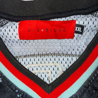 Vie+Riche Paris “SPACE” #8 Mesh Jersey XXL Black Streetwear Oversized Y2K Graphic Shirt