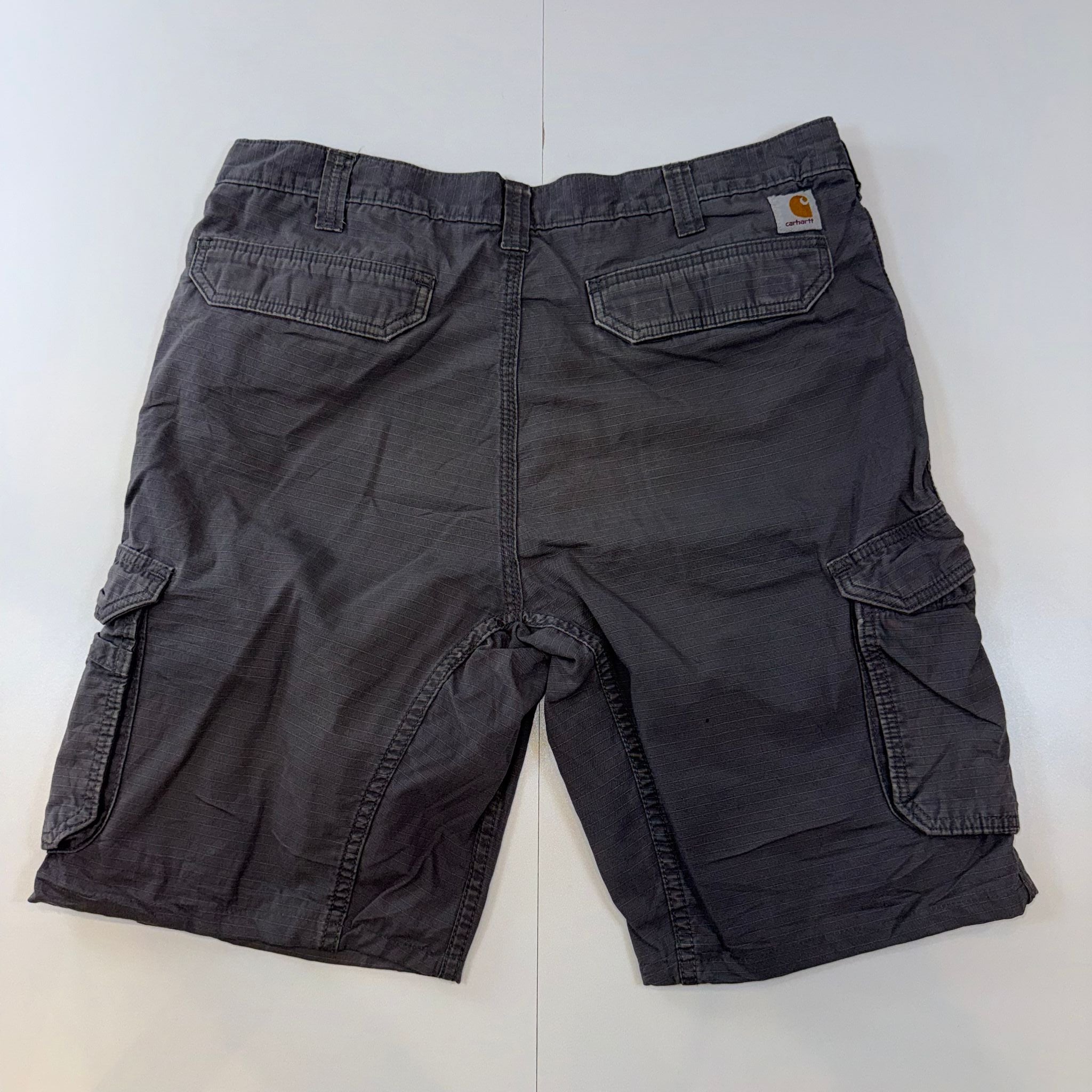 Carhartt Force Relaxed Fit Cargo Shorts Grey Ripstop Men’s Size W38