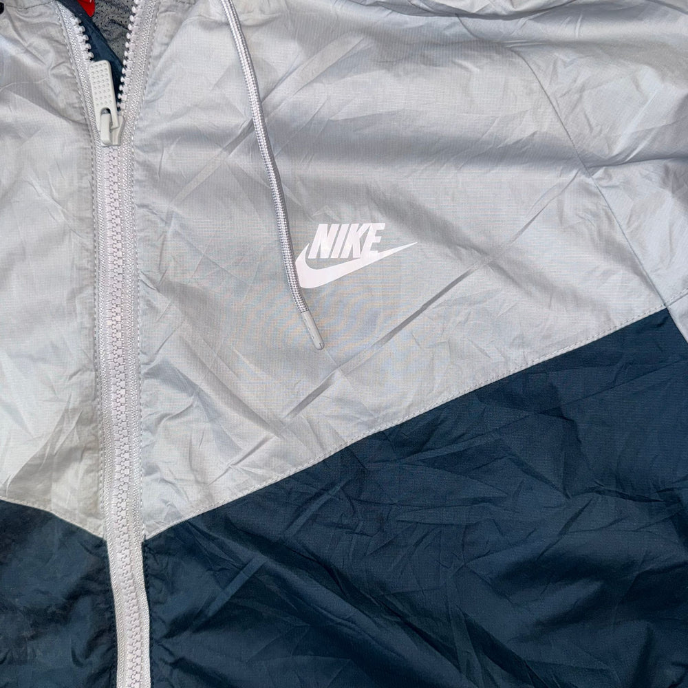 Nike Windrunner Jacket Hooded Windbreaker Grey Black
