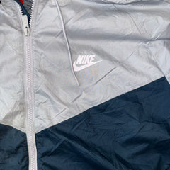 Nike Windrunner Jacket Hooded Windbreaker Grey Black