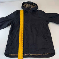 The North Face DryVent Waterproof Hooded Jacket Black Camo L Large Lightweight Rain Coat